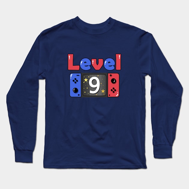 level 9 birthday 9 year old Long Sleeve T-Shirt by Camelina